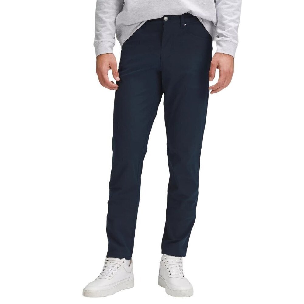 Lululemon ABC Classic-Fit Pant Everyday Performance Strait Navy Blue 4 Pockets 3
